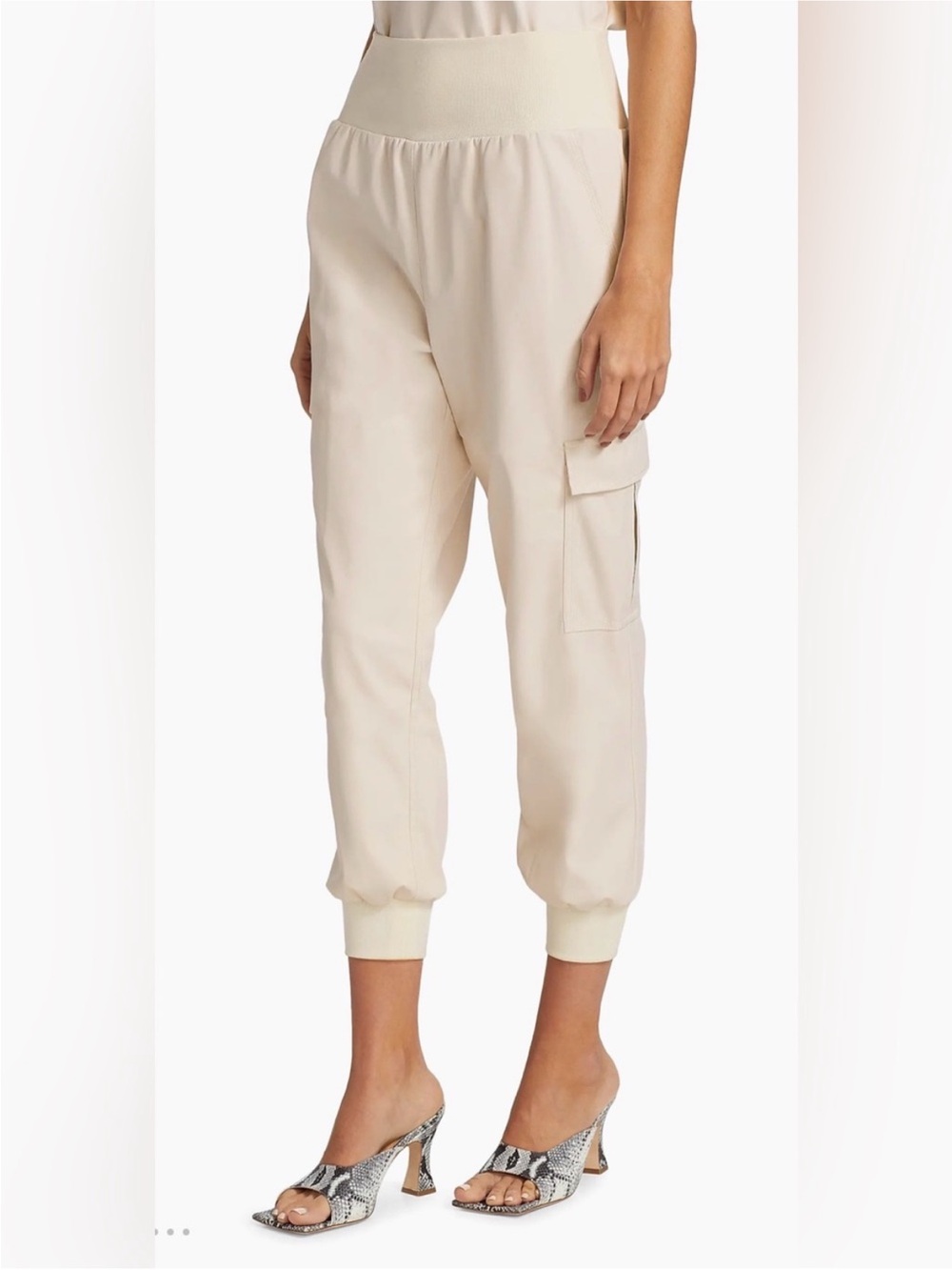 cinq a sept Cream Cargo Jogger Pants
